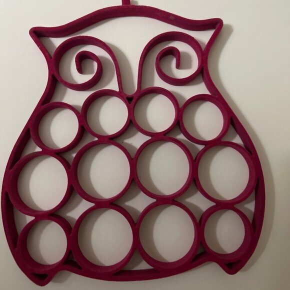 Other - Retro Owl Shaped Velvet Scarf Hanger 16-Slot Organizer for Closet